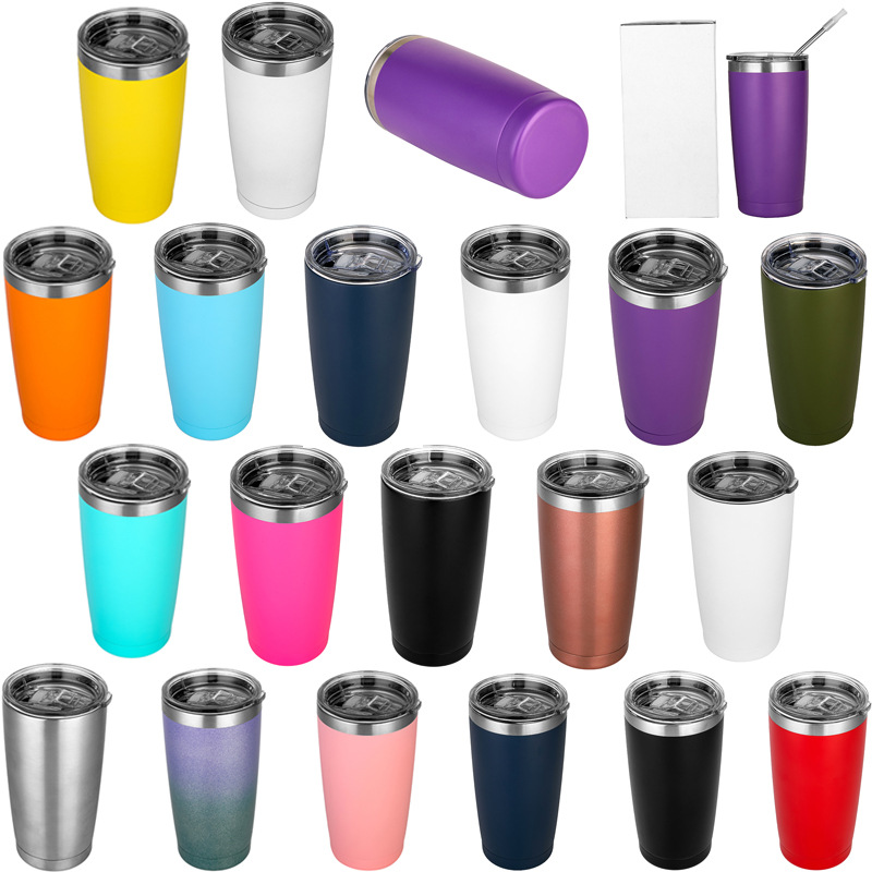 Custom 20OZ Double Wall Tumbler with Clear Lid 1