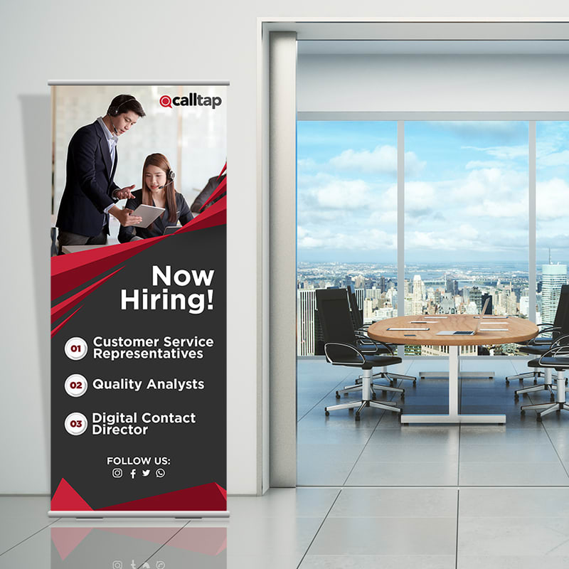 33 X 80 Inch Full Color Roll Up Retractable Banner Stands 5