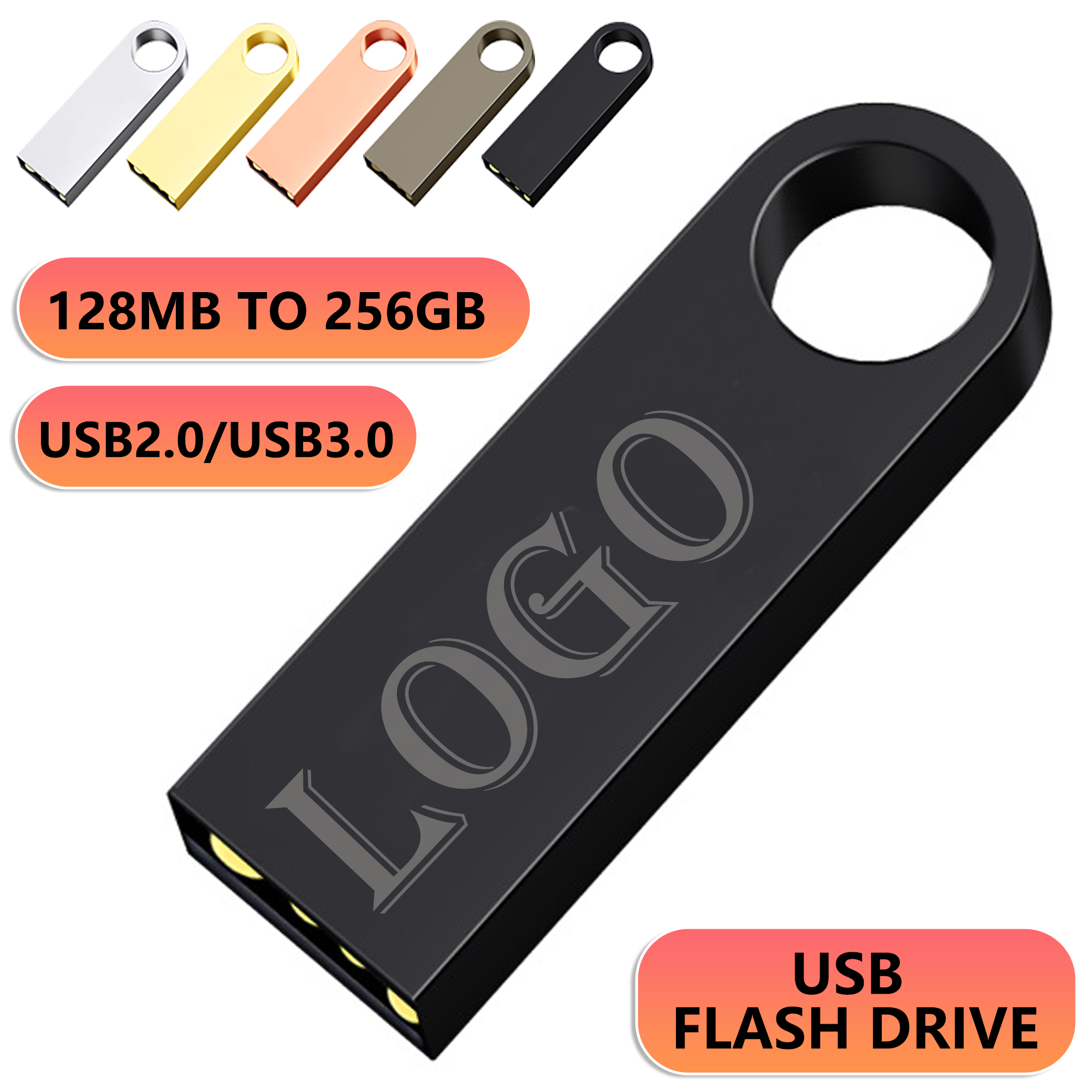 Portable high-capacity high-speed USB flash drive made of metal 2