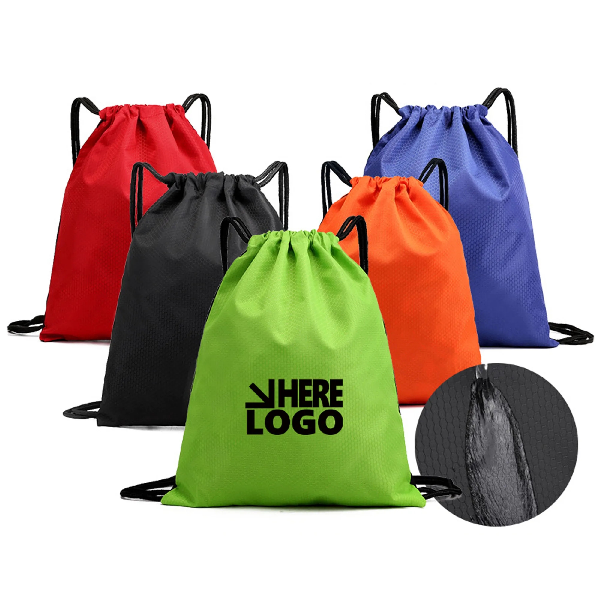 Soccer Mesh Waterproof Drawstring Backpack 2