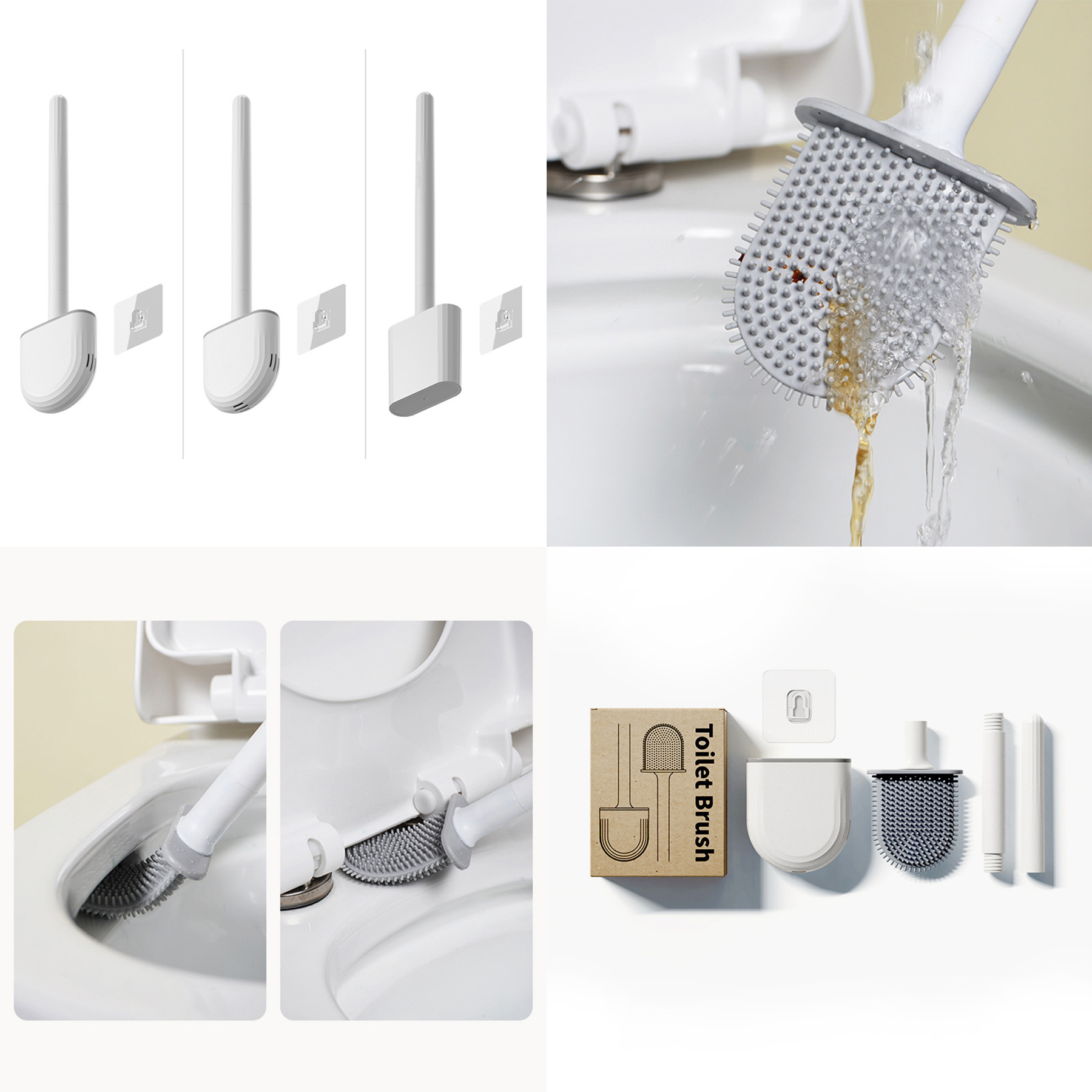 Silicone Toilet Brush and Holder Sets 2