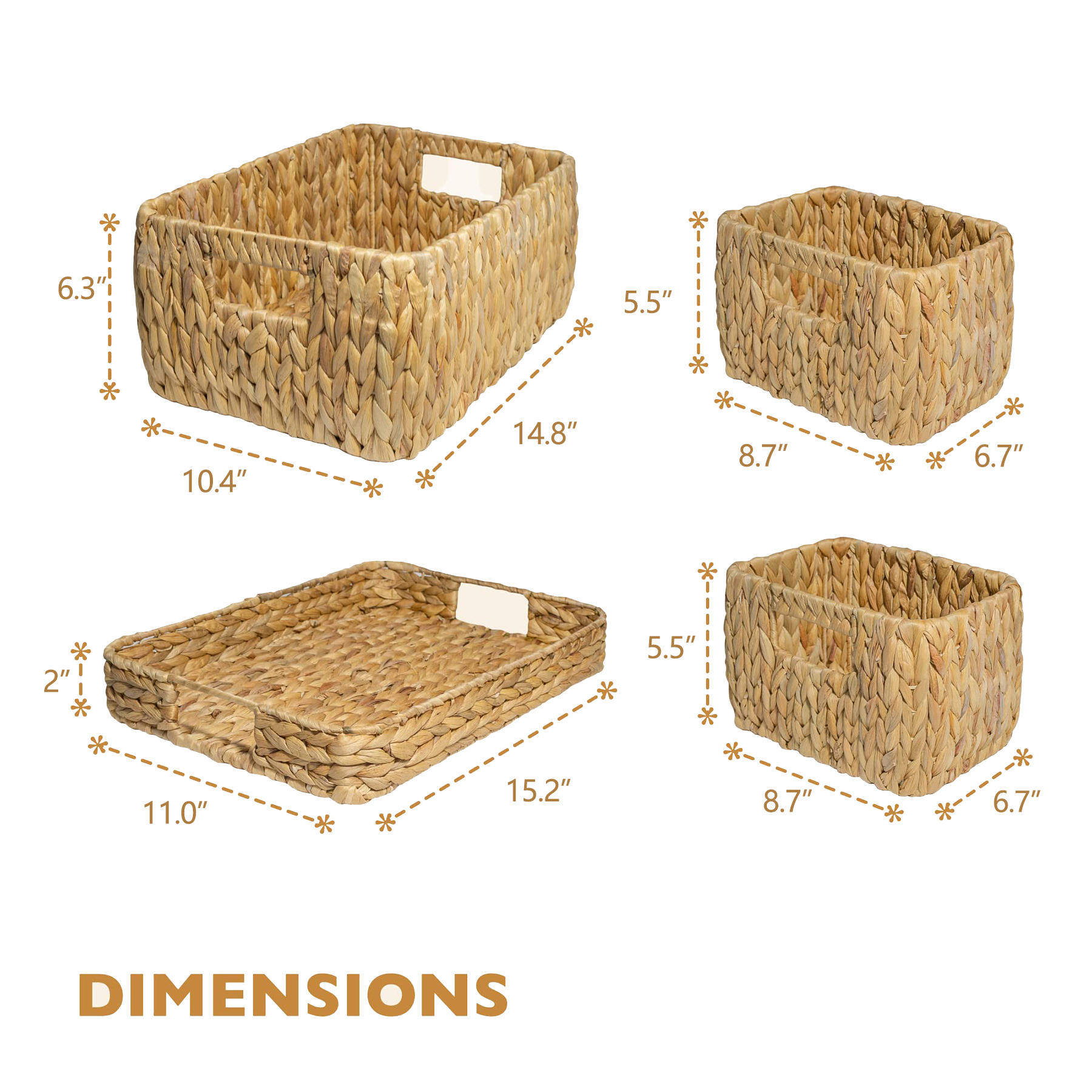Water Hyacinth Storage Baskets with Lid 1