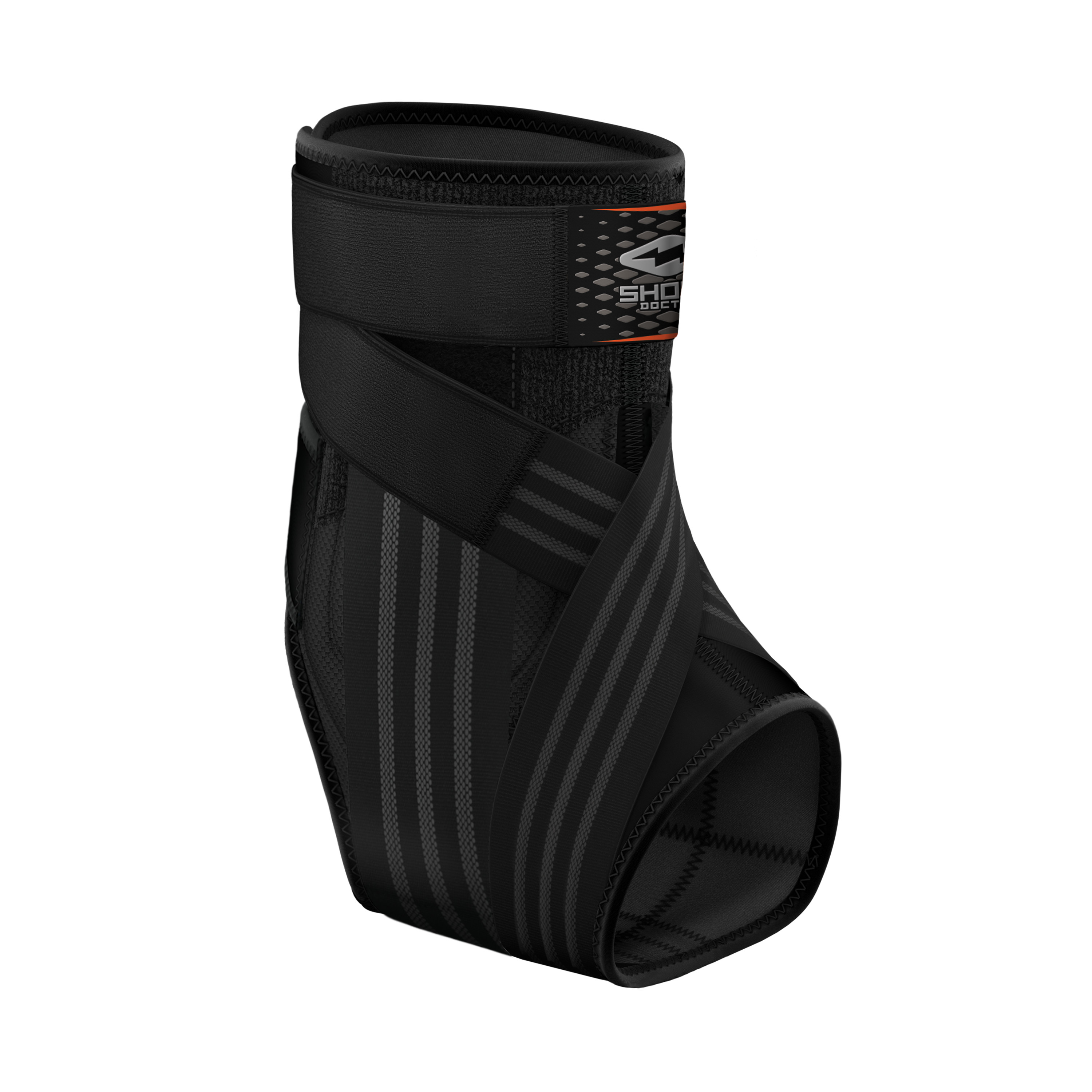 Ultra Laceless Ankle Brace w/ Flex-Sprt Stays and Fig 8 Straps Blk 1