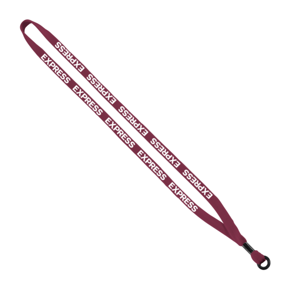 1/2" Cotton Lanyard with Metal Crimp & Split-Ring 49