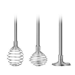 Spring Coil Shaped Honey Dipper Stick Stirrer Stainless Steel 10