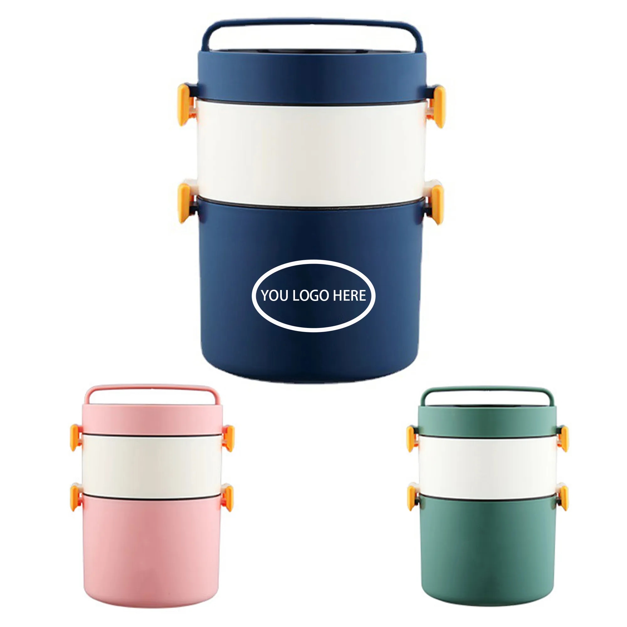 Portable Double-Decker Bento Lunch Box(Full Color) 2