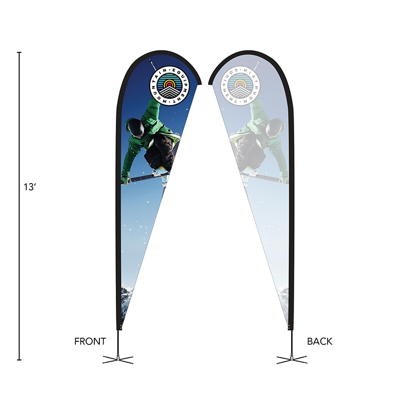DisplaySplash 13' Single-Sided Custom Teardrop Flag
