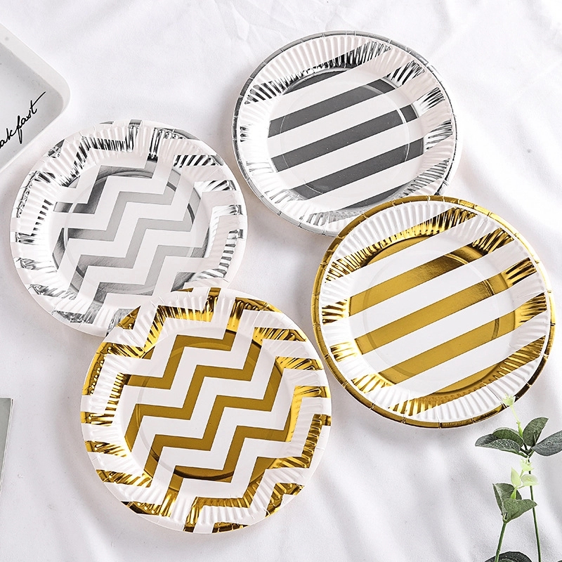Custom 7" Disposable Party Picnic Salad Dessert Paper Plate 3
