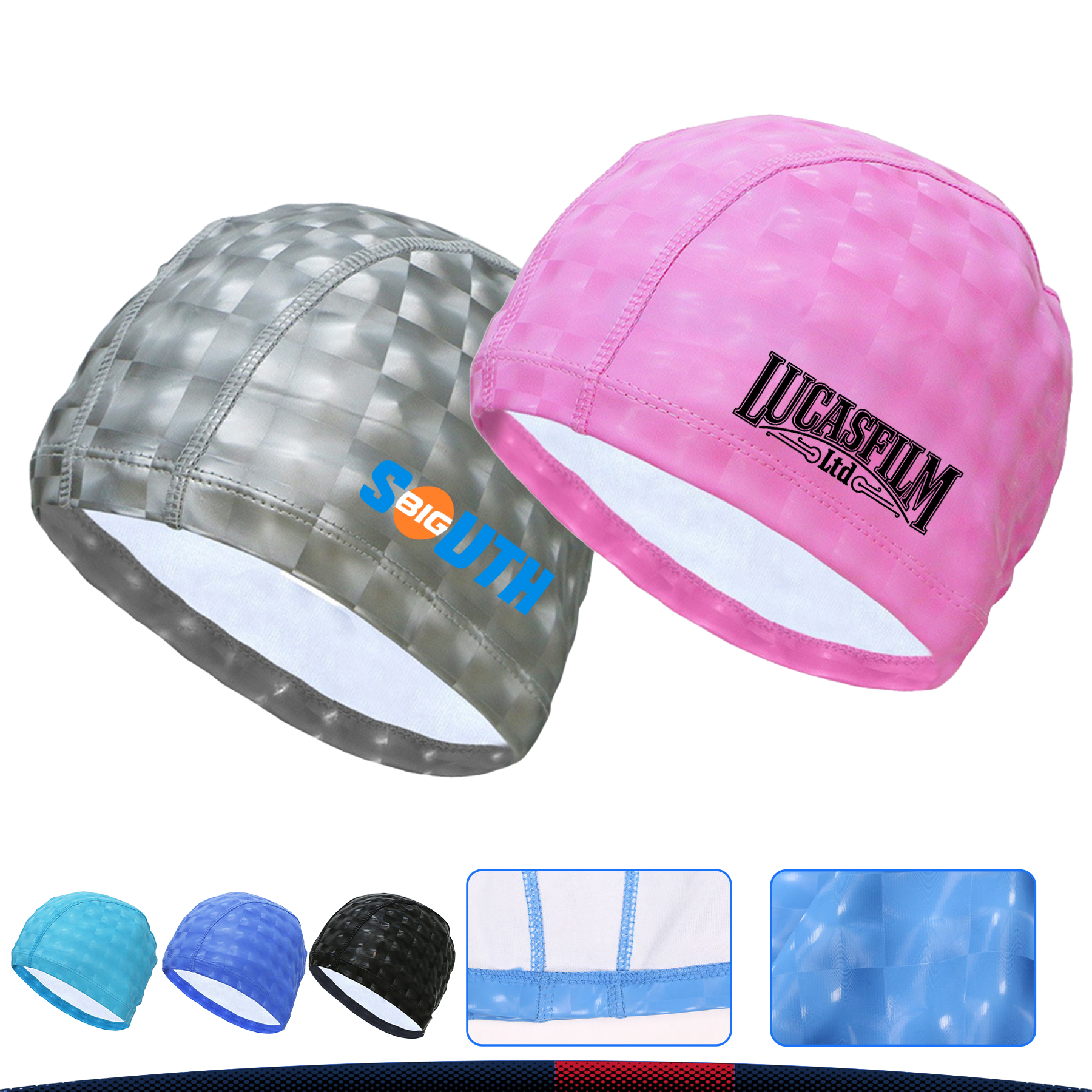 High Elastic Waterproof Swim Cap 6