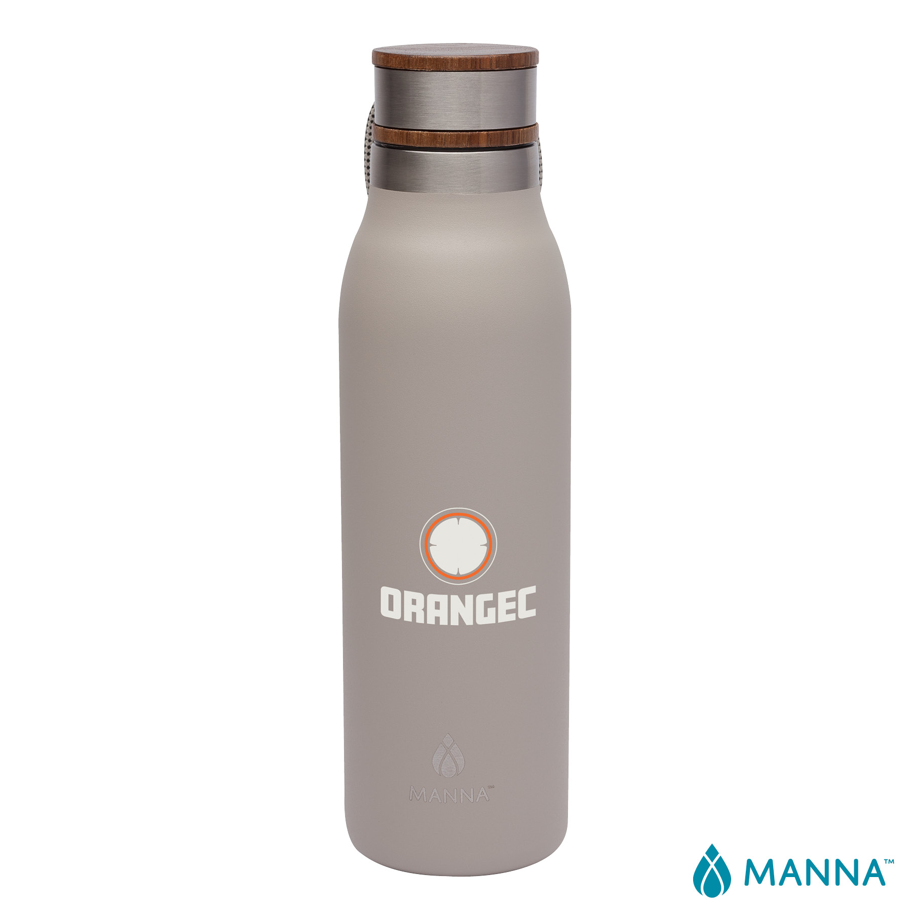 Manna™ 18 oz. Ascend Stainless Steel Water Bottle w/ Acacia Lid 19