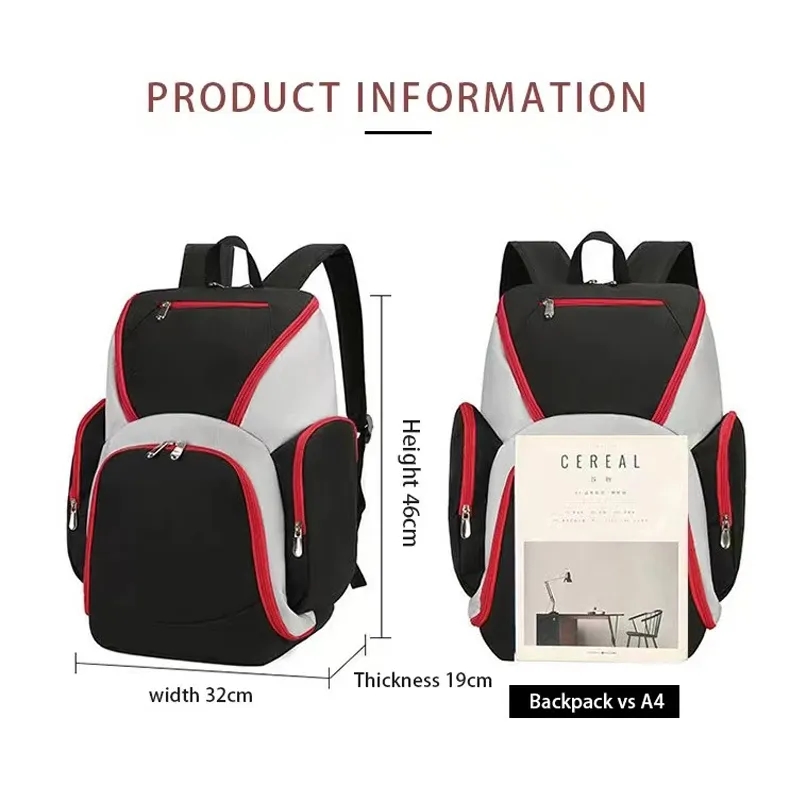 Large Capacity Sports Backpack with Separate Ball Holder 2