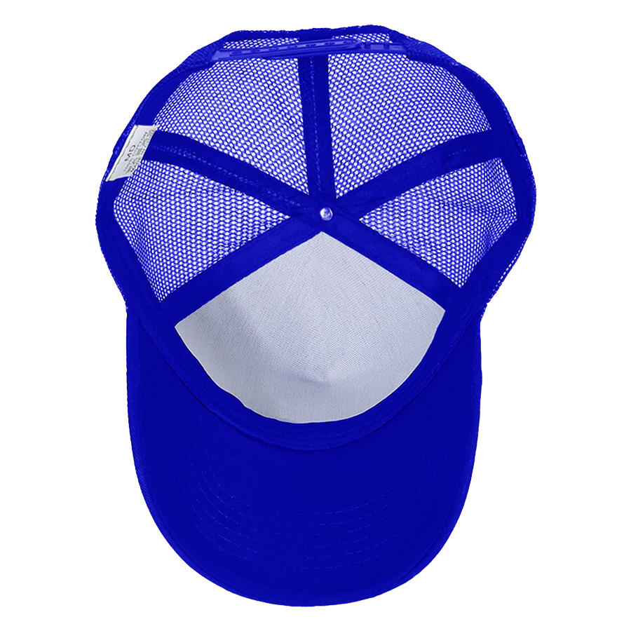 Stock Solid Color Cotton 5-Panel Trucker Cap 48