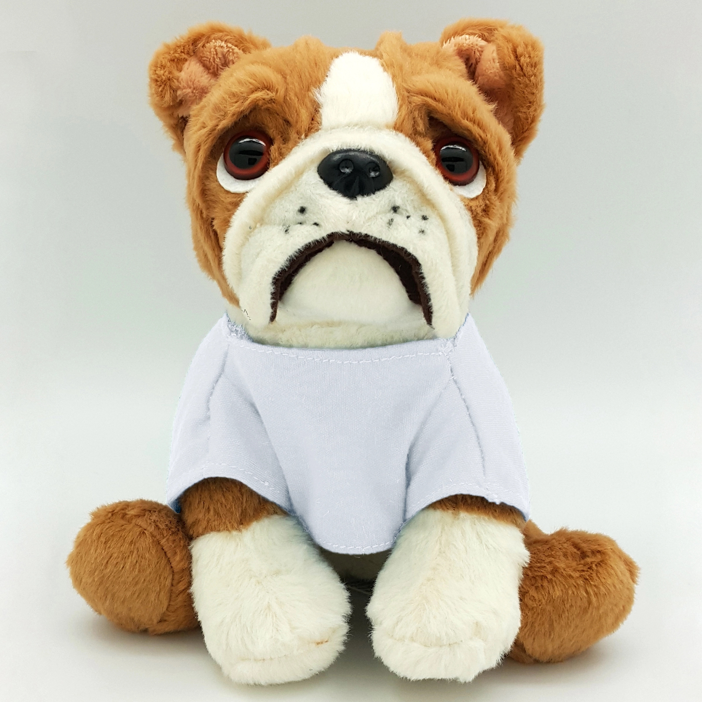 8" Medium Sitting Dog - Large Eyes Bulldog 15