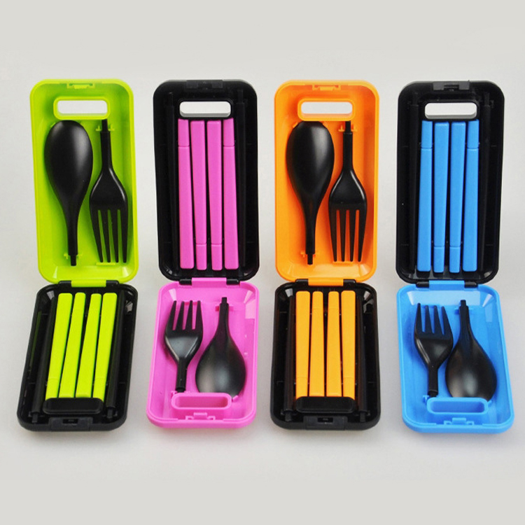 3 Pieces Fork Spoon Chopsticks Flatware Set 5