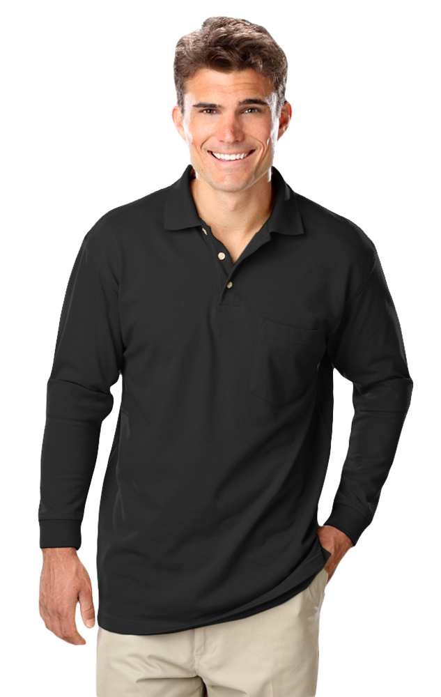 Adult Superblend L/S Pocketed Polo 6