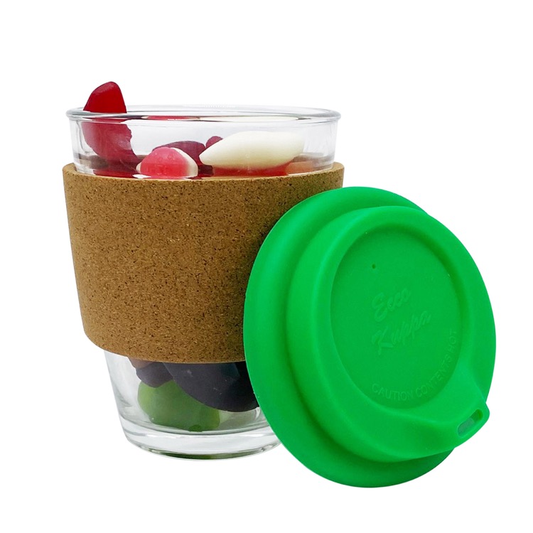 Jelly Party Mix in Cork Band Glass Coffee Cup 18