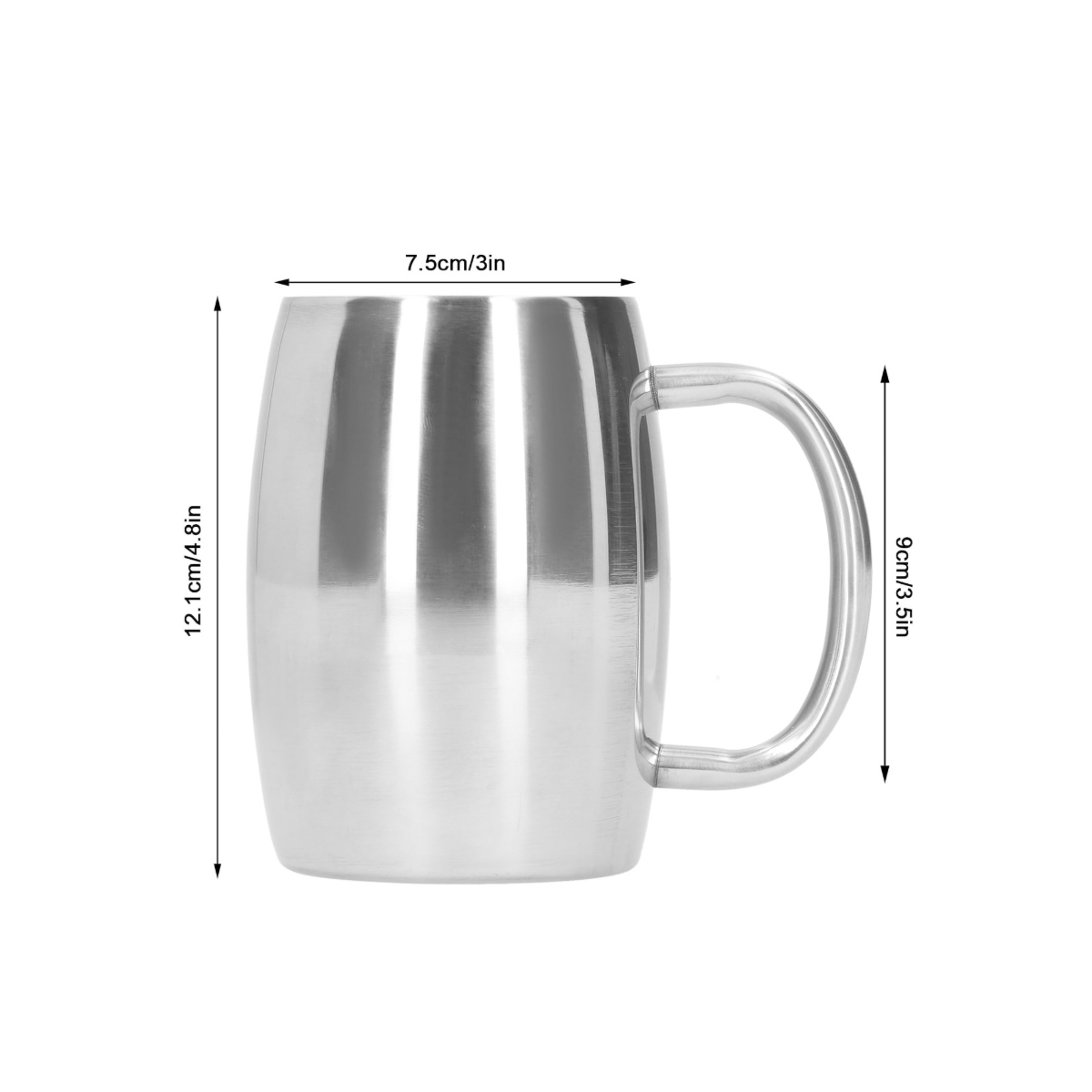 16Oz. Stainless Steel Beer Mug with Handle 2