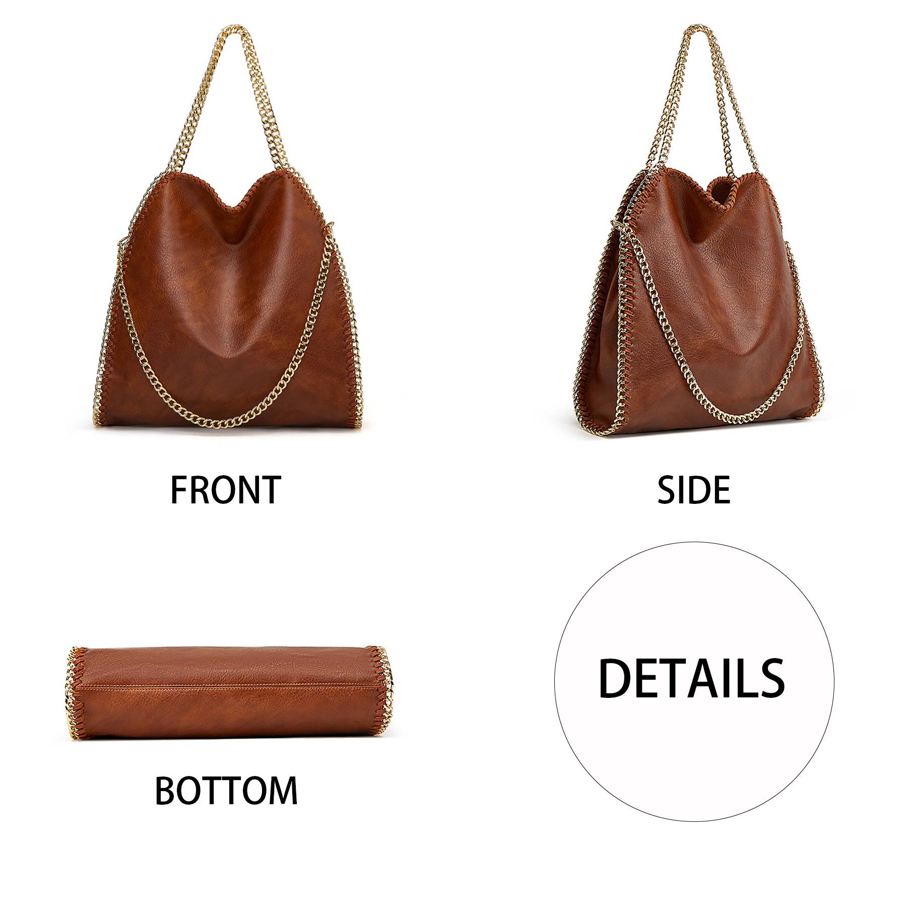 PU Chain minimalist cross-body Tote bag 3