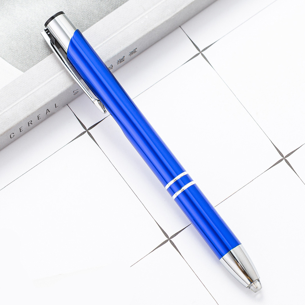 Multicolor Mental Ballpoint Pen with LED Light - Customized Logo 4
