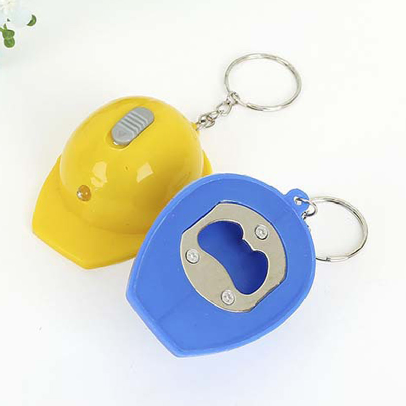 Safety Helmet LED Keychain W/ Bottle Opener 3