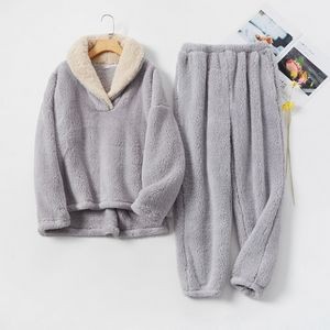 Women Autumn And Winter Flannel Pajamas Set 3