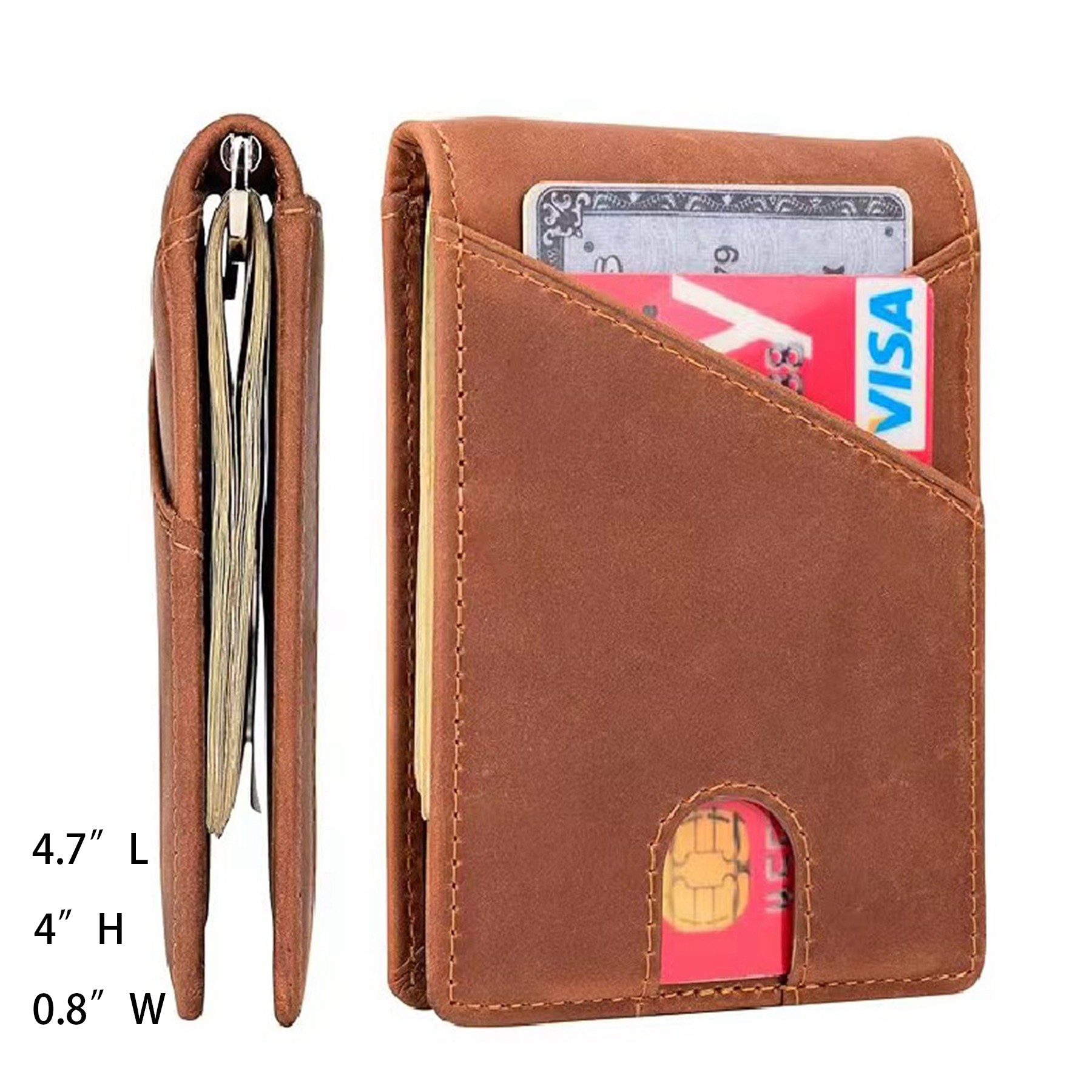 Leather Front Card Holder Wallet 2