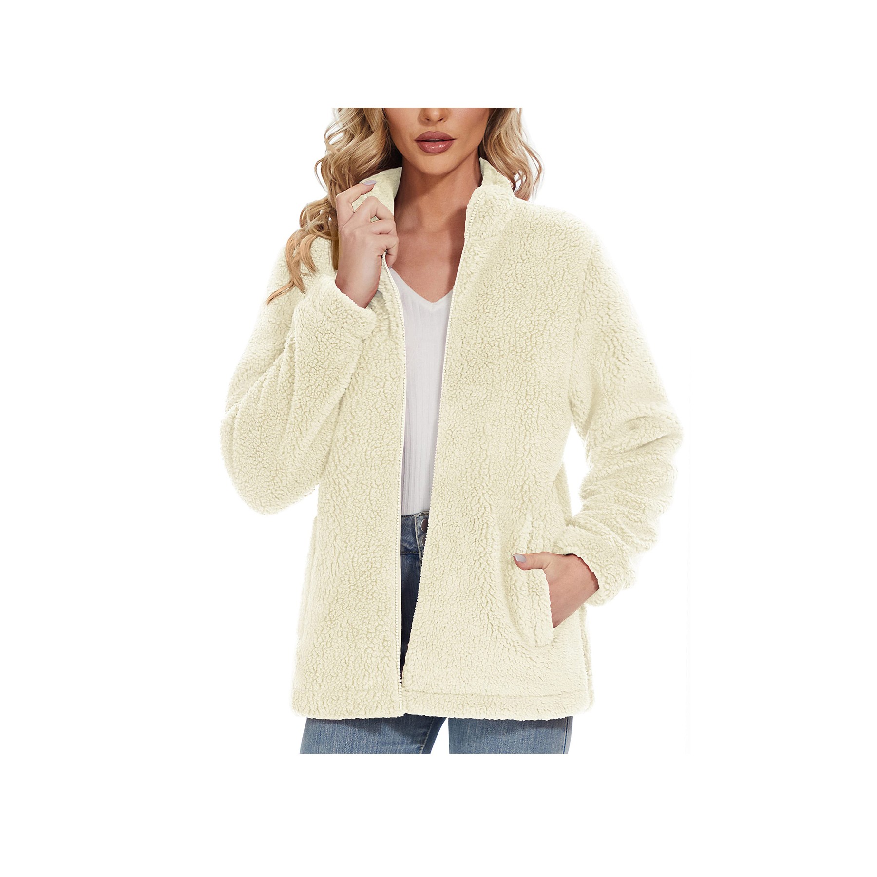 Sherpa Fleece Full Zip Jacket 6