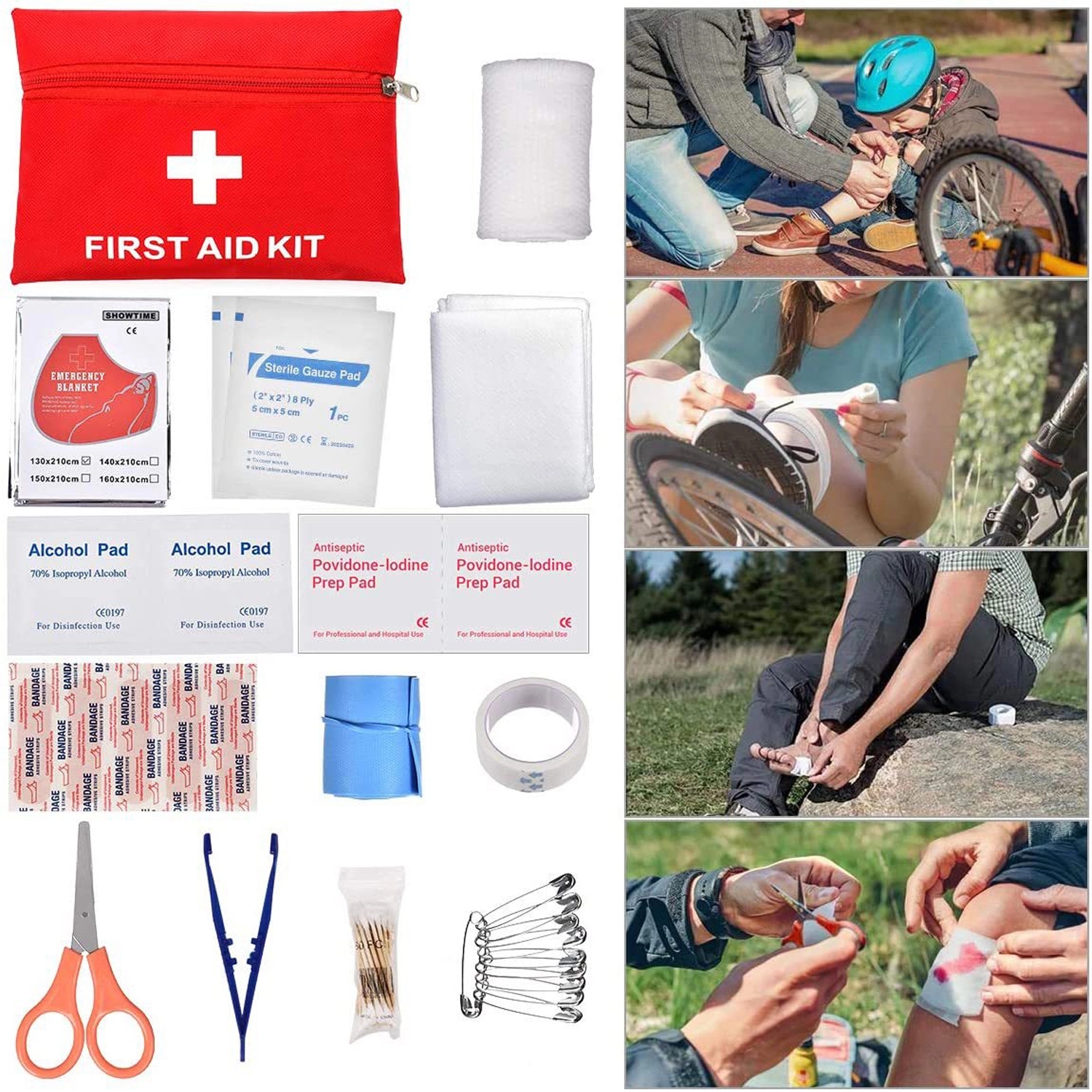 Multifunctional Field Self Defense Survival First Aid Kit 4