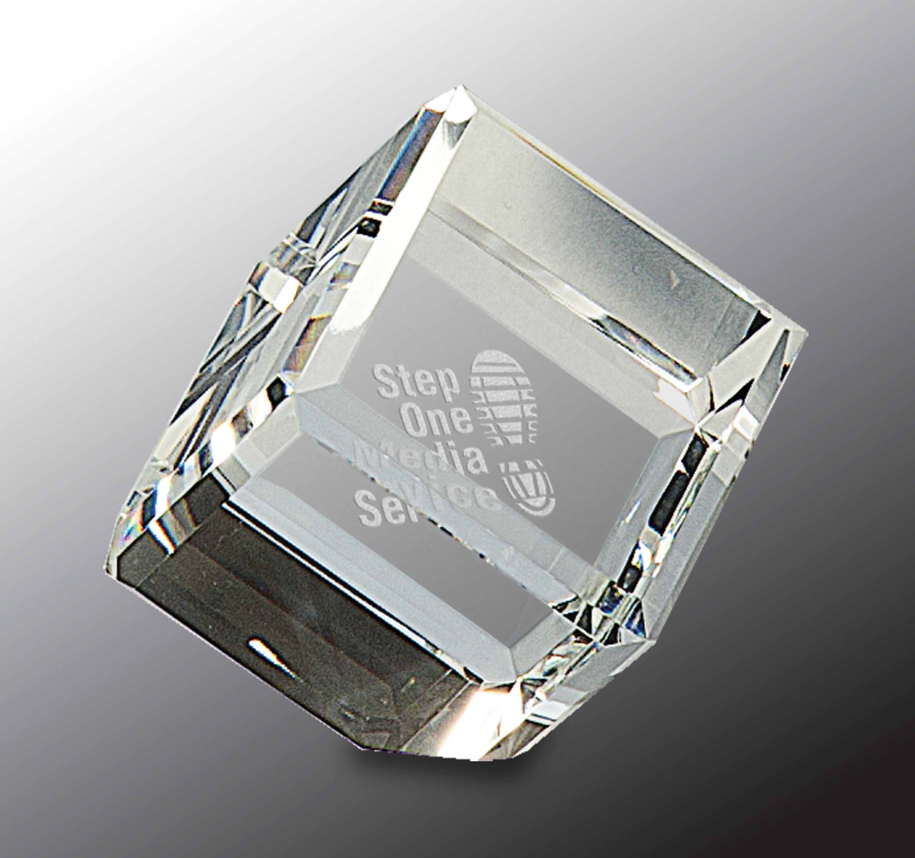 2" x 2" Crystal Cube Crystal Award