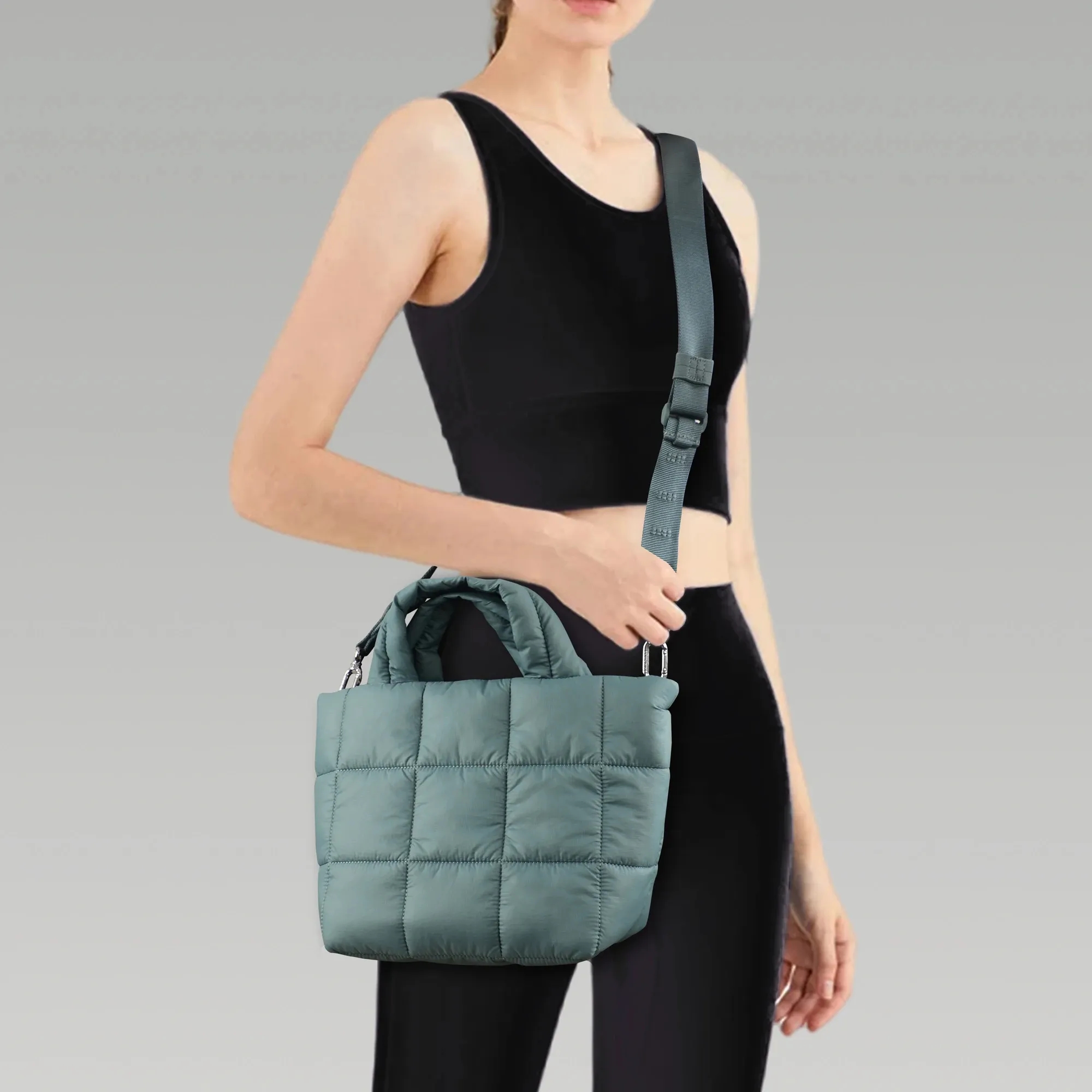 Custom Quilted Puffer Tote Bag 6