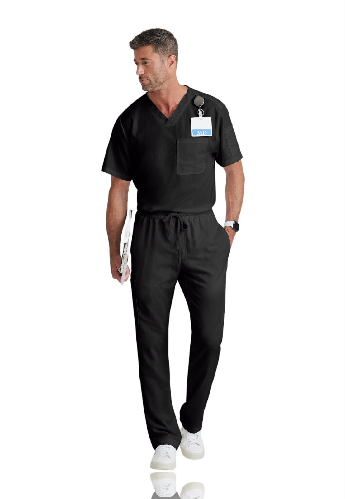 Grey's Anatomy Classic - Men's Two-Pocket V-Neck Evan Scrub Top 1