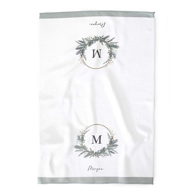 Holiday Monogram Kitchen Towel 3