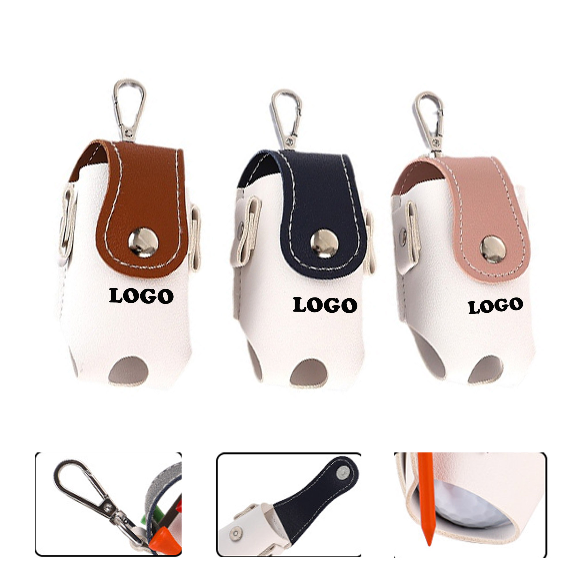MOQ 10 pcs Portable Golf Ball Carrier 3