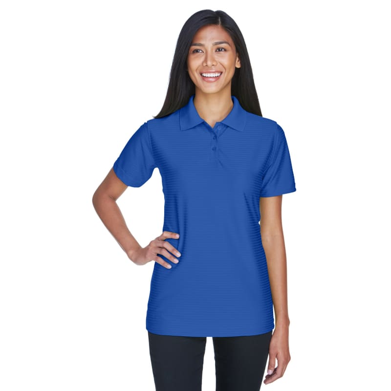 UltraClub Ladies' Cool & Dry Elite Tonal Stripe Performance Polo 4
