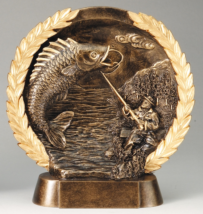 Fishing High Relief Circular Plate Awards 1