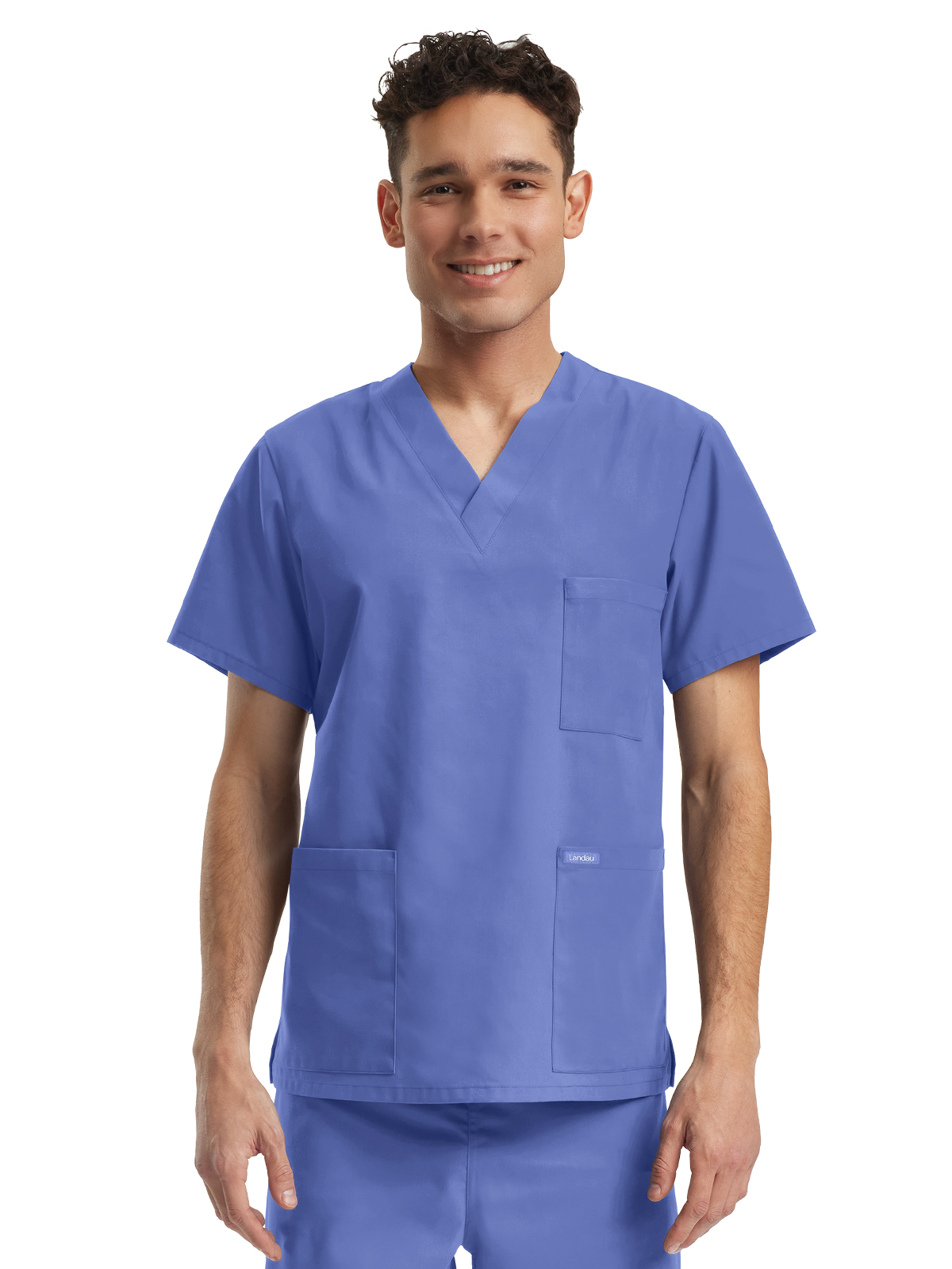 Landau - Essentials - Unisex Three-Pocket V-Neck Top 8