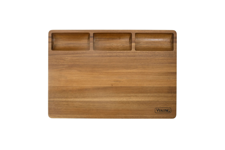 Viking Acacia 20-Inch Reversible Butcher Block Prep and Carving Board 1