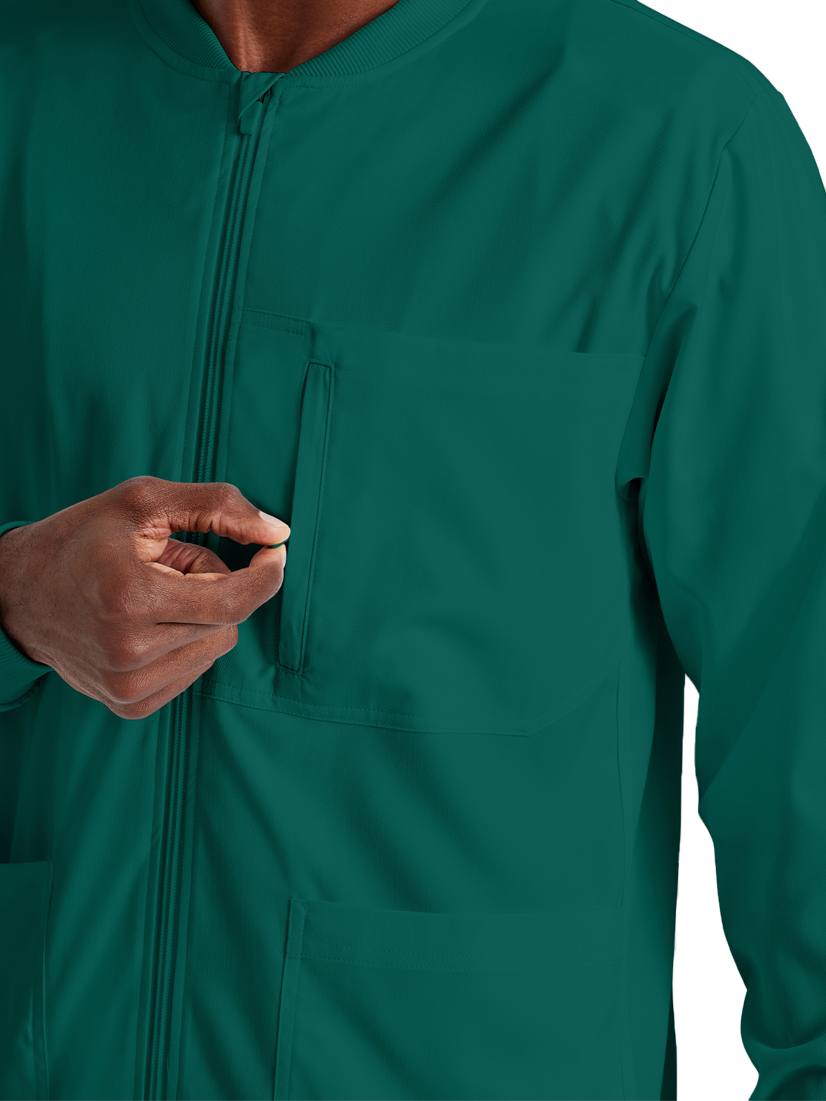 Grey's Anatomy Spandex Stretch - Men's Five-Pocket React Warm-Up Scrub Jacket 34