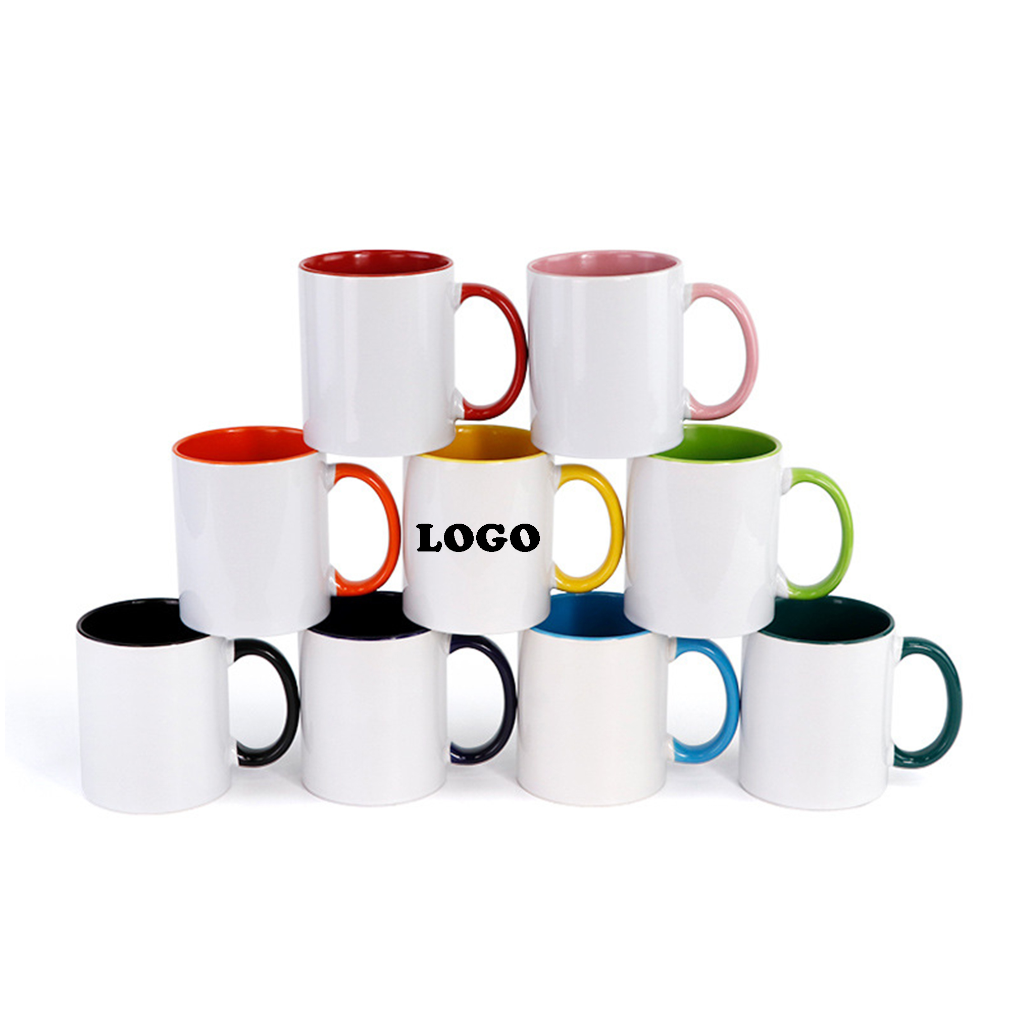 11oz Custom Sublimation Color Rim Mug 10