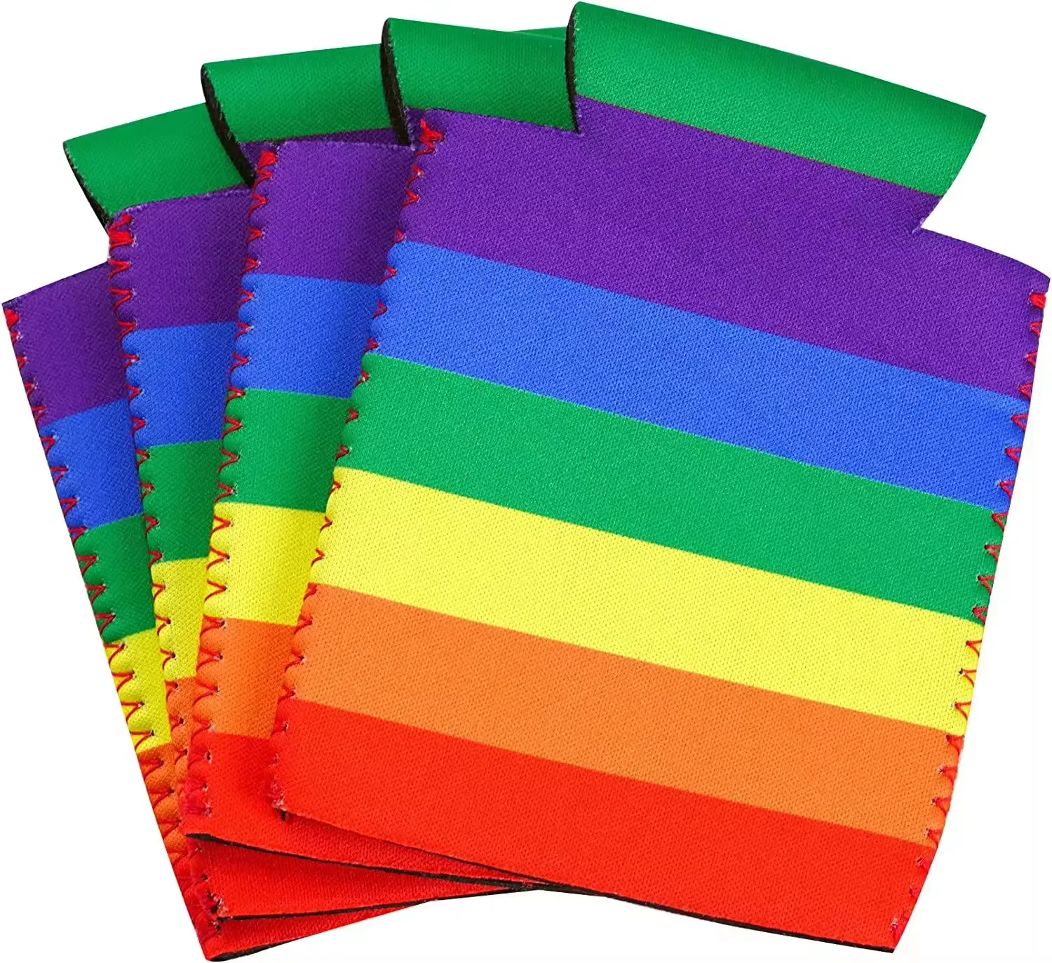 Rainbow Pride Collapsible Foam Can Cooler 2