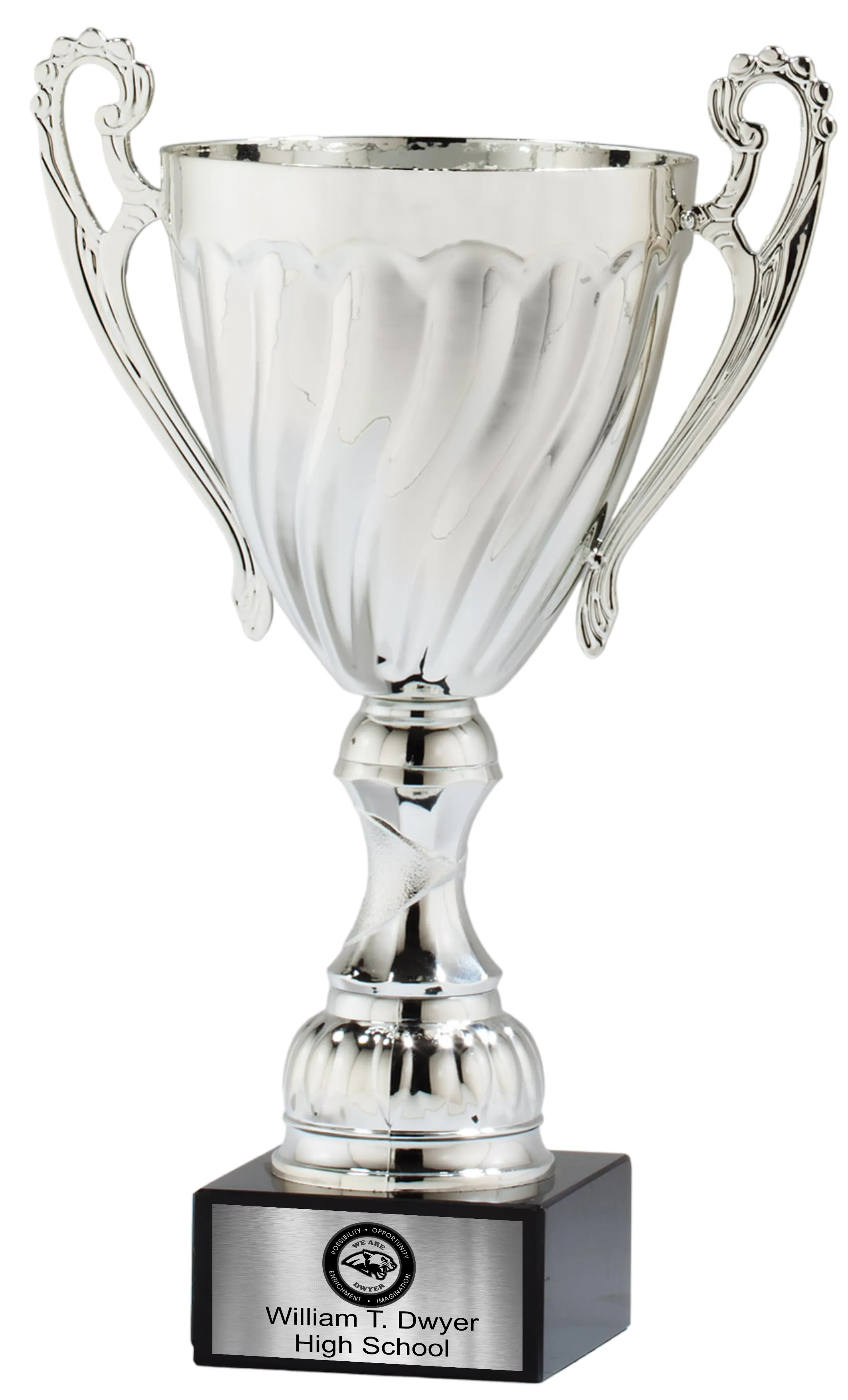 Silver Metal Cup w/Plastic Stem & Marble Base 3