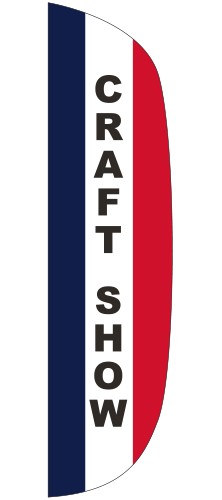"CRAFT SHOW" 3' x 12' Message Flutter Flag 2