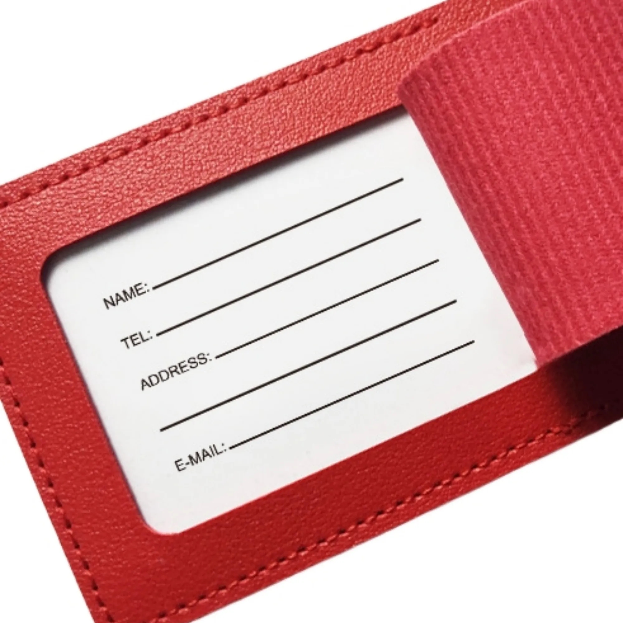 Soft Leather Waterproof Luggage Tag Durable Travel 4