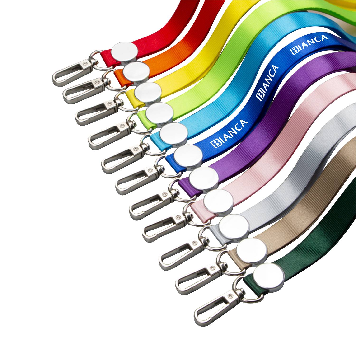 Flat buckle lanyard