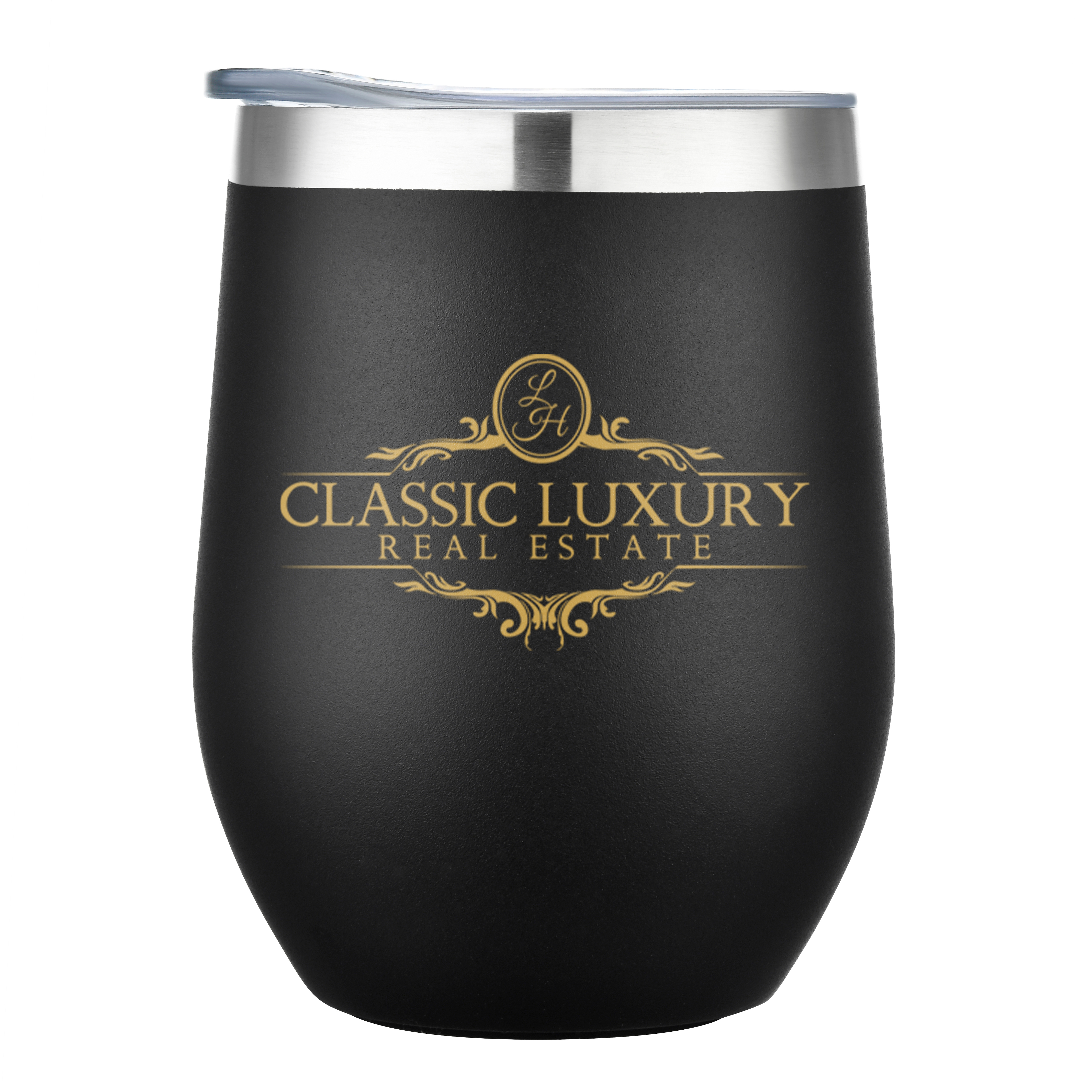 Vineyard-I 12 Oz Stemless Wine Glass Tumbler (Double Walled) 7
