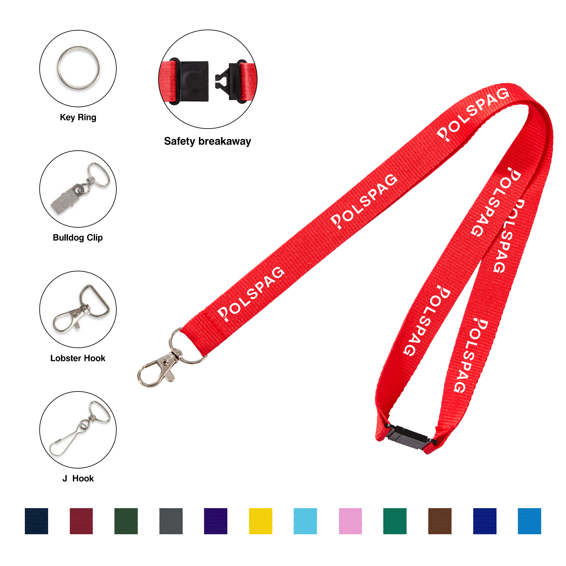 Custom Screen Printed Lanyard/Safety Breakaway 2