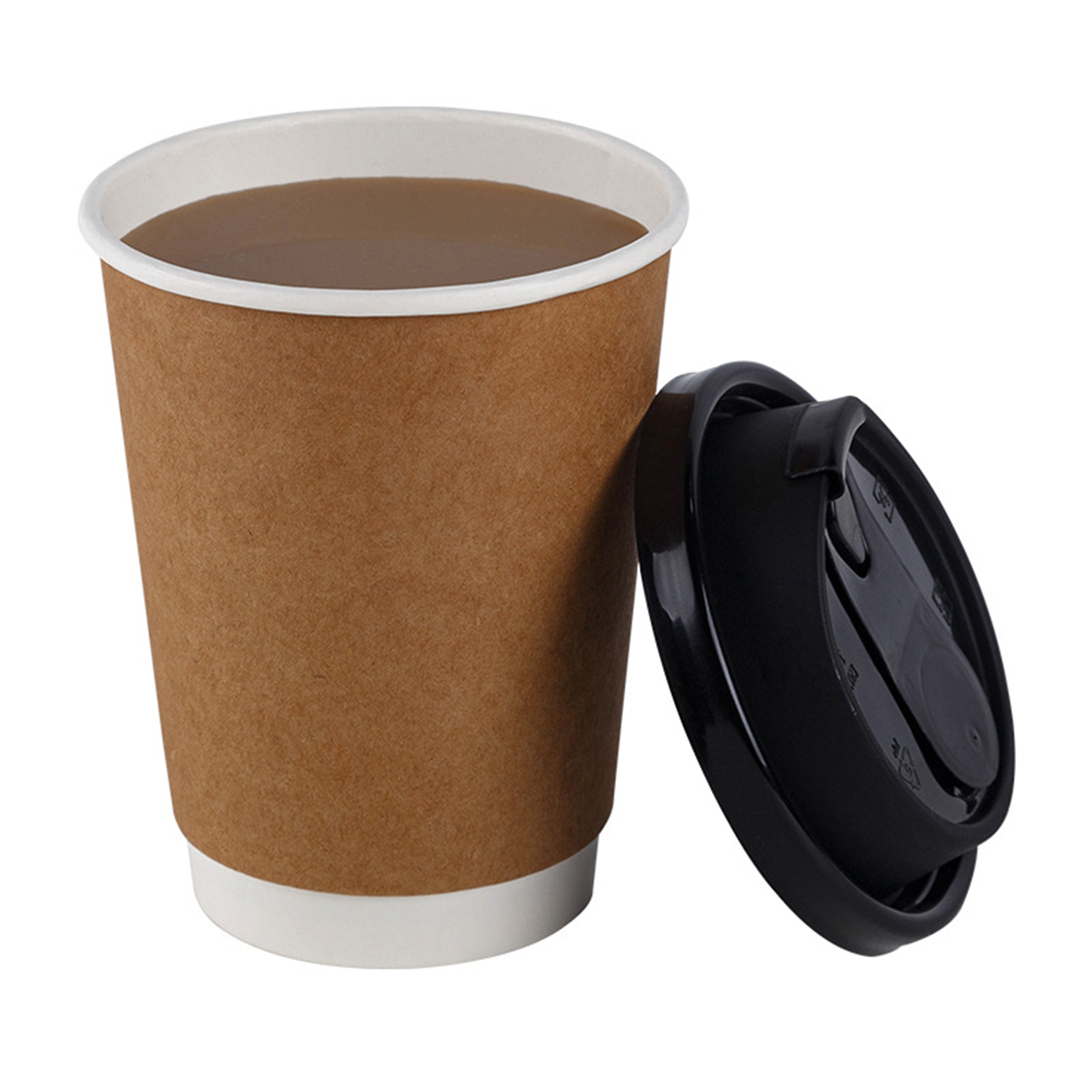 12 Oz. Disposable Coffeee Cups with Lids 3
