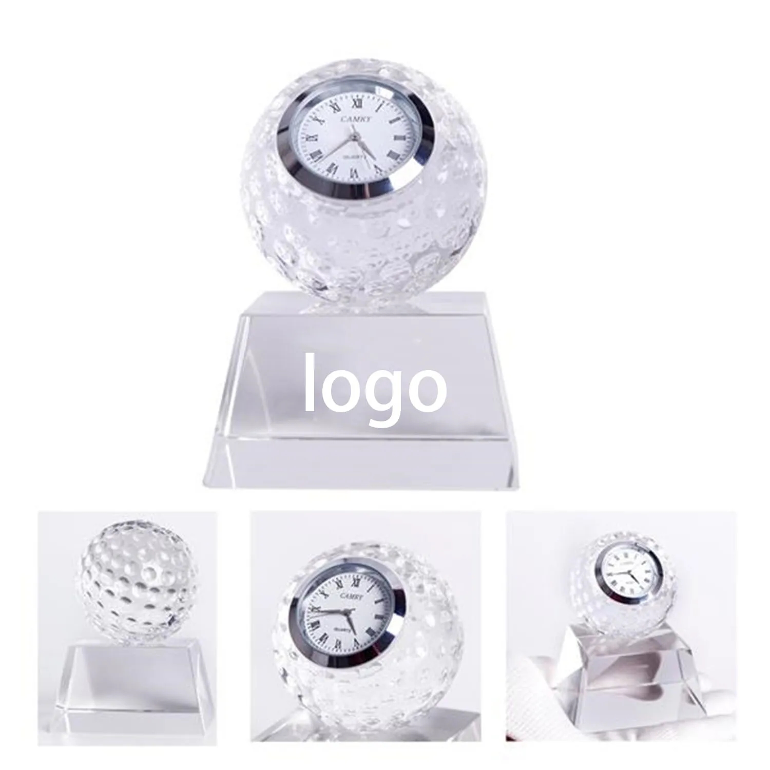 Crystal Golf Clock Trophy With Engraving 2