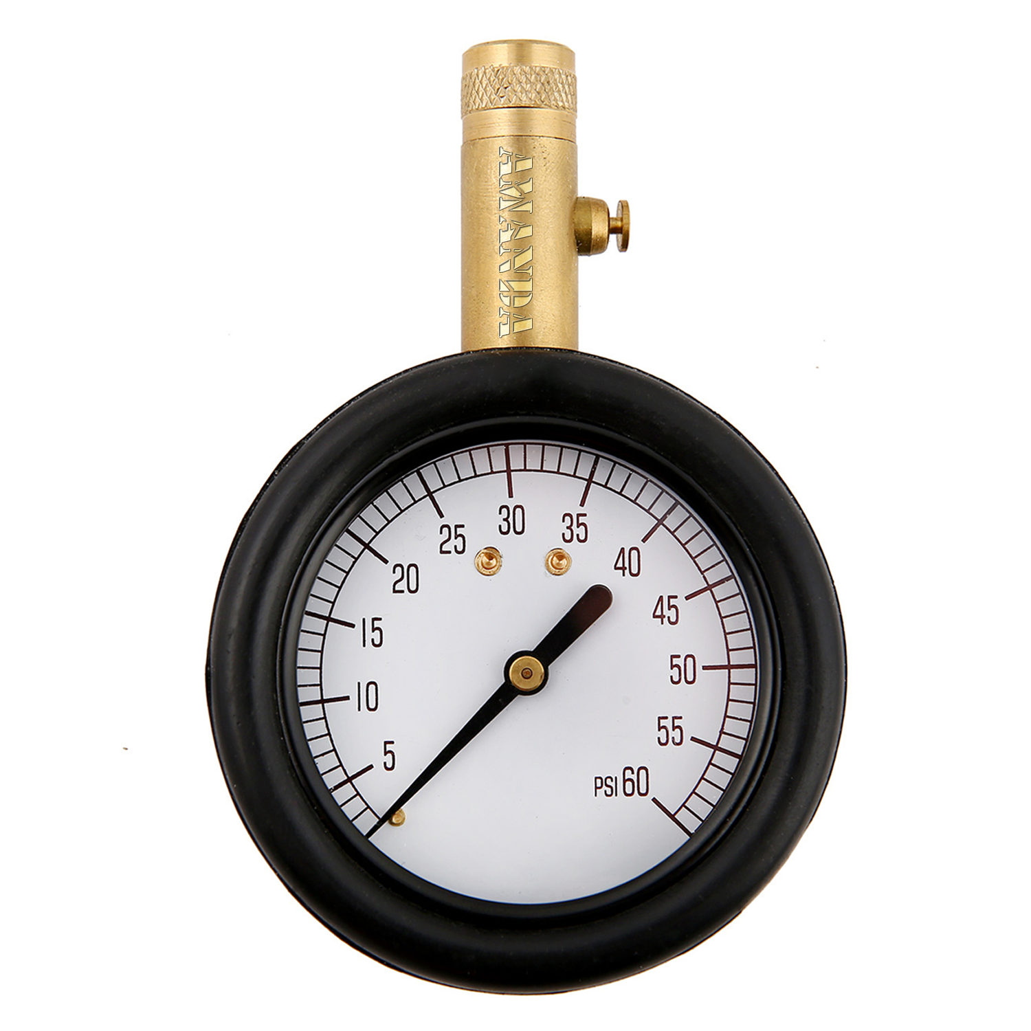 60 PSI Dial Tire Gauge w/ Silicone Cover 2