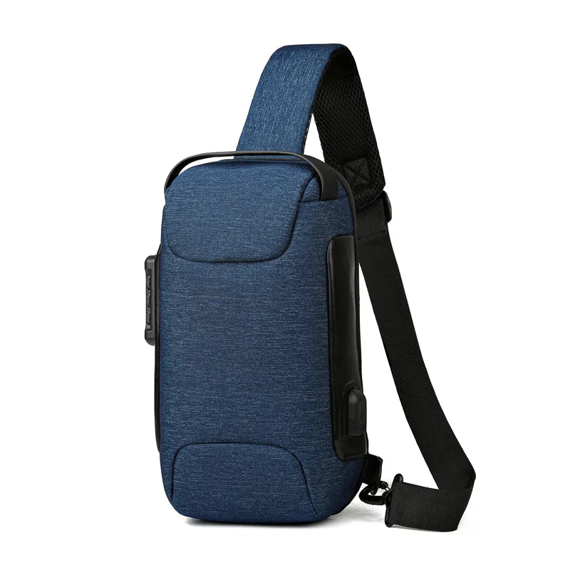 Custom Crossbody Shoulder Chest Bag with USB Charging Port 3